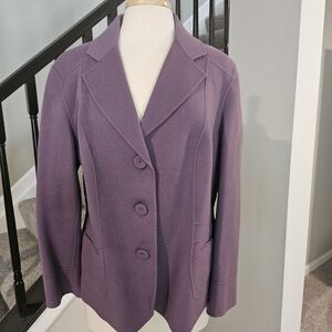 Dana Buchman Woman – Purple Button Front Blazer/Suit Jacket (Size 16)